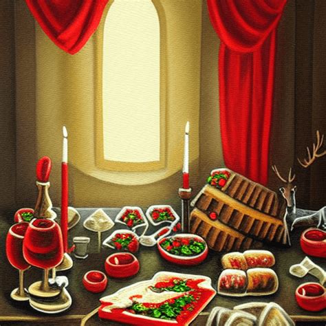 Yule Feast Painting · Creative Fabrica