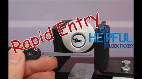 [109] Lock Picking Rapid Entry Techniques (Standard Pins) - YouTube