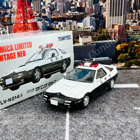 TOMYTEC TLVN 1/64 Mazda Savannah RX7 Patrol Car (Metropolitan Police D ...