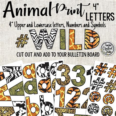 Animal Print Bulletin Board Letters Classroom Cut Out - Etsy