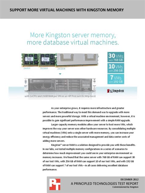 Support More Virtual Machines With Kingston Memory | PDF | Virtual ...