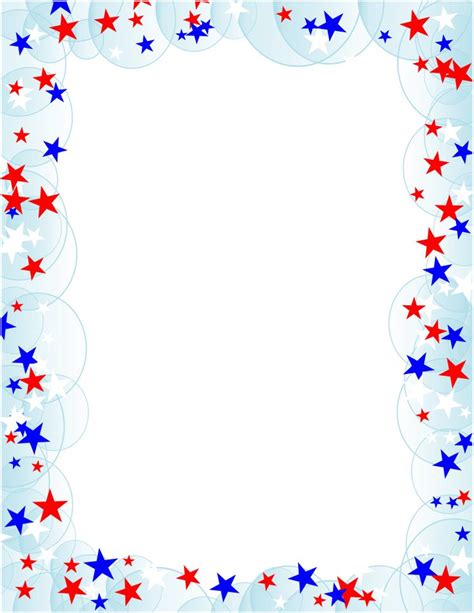 Free Borders and Clip Art | Downloadable Free Stars Borders | Clip art borders, Floral border ...