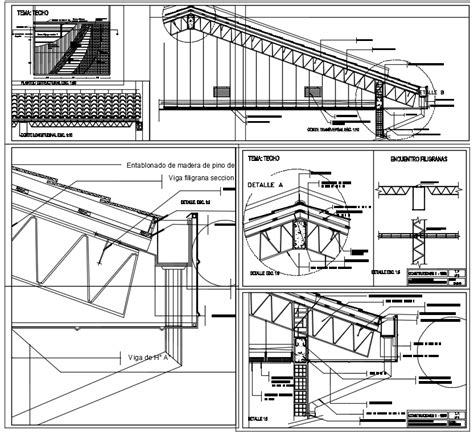 【CAD Details】Steel Roof Design CAD Details - CAD Files, DWG files ...