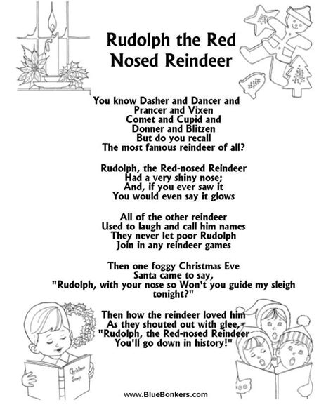 Christmas Caroling Lyrics Printable