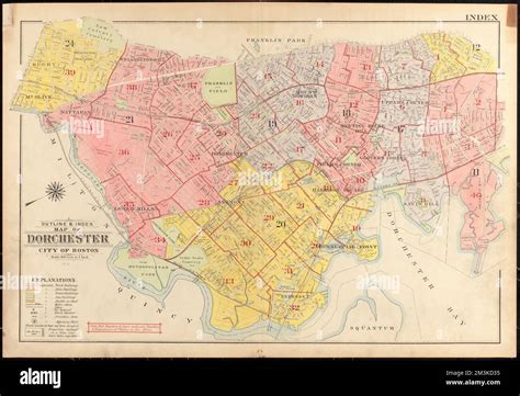 Outline & index map of Dorchester, the city of Boston , Boston Mass ...