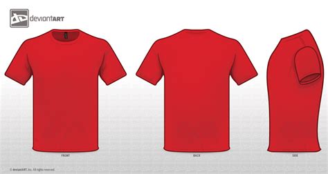 Red Tee Template PNG by sleeprobber on DeviantArt
