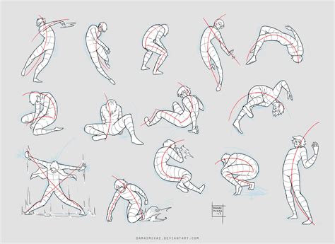 Sketchdump February 2017 [Dynamic poses] by DamaiMikaz on DeviantArt