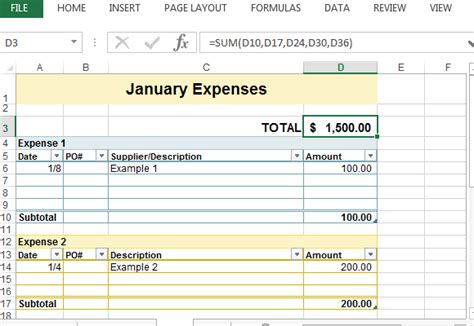 Small Business Expense Sheet For Excel