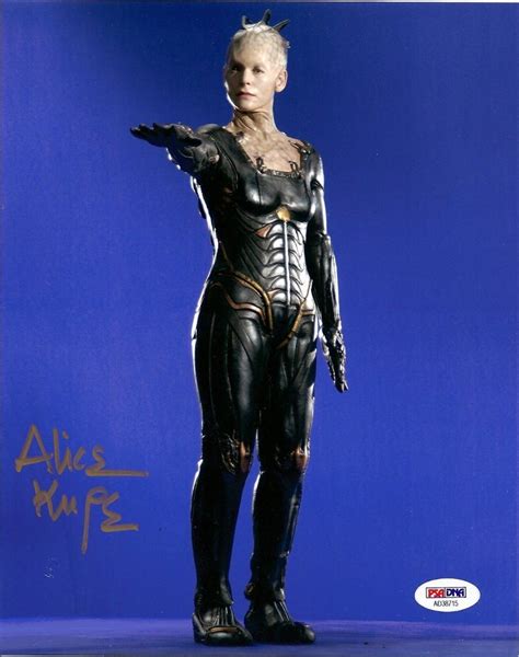 ALICE KRIGE as BORG QUEEN SIGNED 8X10 PHOTO #2 PSA/DNA