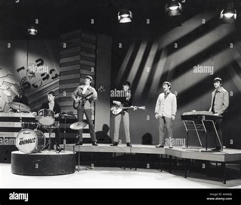 THE ANIMALS UK pop group in 1965. From left John Steele, Chas Chandler, Hilton Valentine, Eric ...