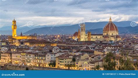 View of Florence after Sunset from Piazzale Michelangelo, Florence, Italy Editorial Photography ...