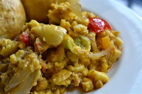 Greedy Girl : Ackee and saltfish with fried dumplings