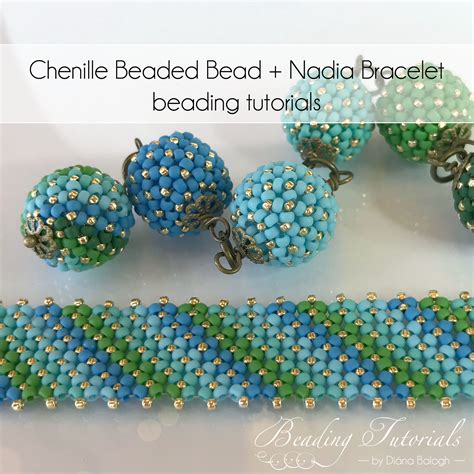 Nadia Bracelet beading tutorial + Chenille Beaded Bead beading tutorial ...