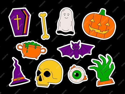 Premium Vector | Vector illustration icon set of halloween. outline ...