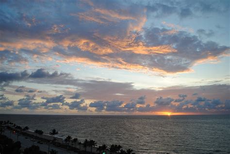 Overlooking the sunrise at Fort Lauderdale beach