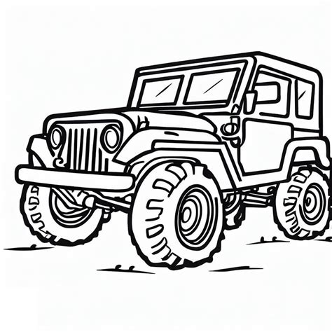 A Jeep coloring page - Download, Print or Color Online for Free