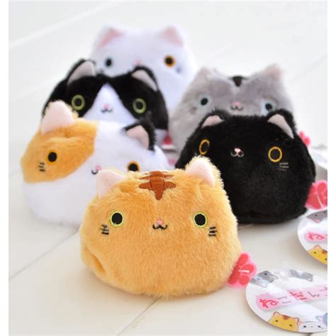 Kawaii 6colors 7CM Cute Cats Stuffed TOY Keychain Cat Gift plush TOY DOLL Kid's kawaii Girls ...