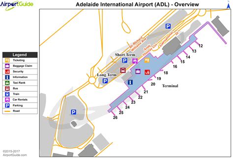 Adelaide - Adelaide International (ADL) Airport Terminal Map - Overview | Airport guide, Fort ...