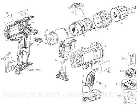 Dewalt DCD710B Parts Diagram for Drill