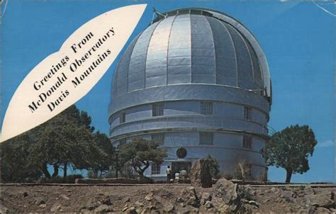 McDonald Observatory Fort Davis, TX Postcard