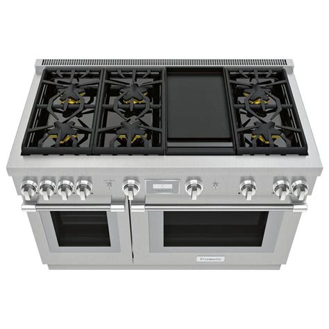 Thermador 48" Pro Harmony Standard Depth Gas Range in Stainless Steel | Nebraska Furniture Mart