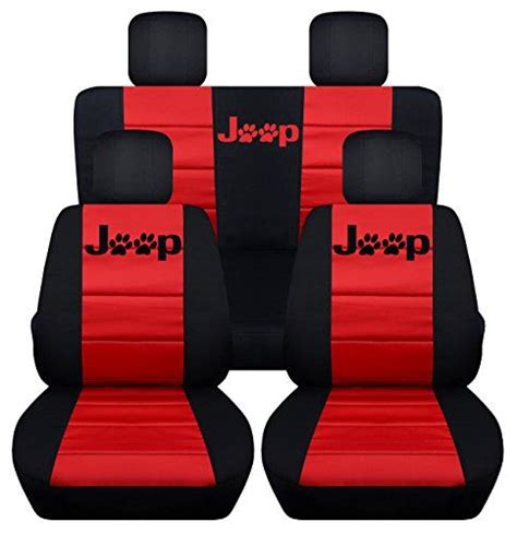 Designcovers Fits 2013 to 2017 Jeep Wrangler 4 Door Paw Print Seat ...