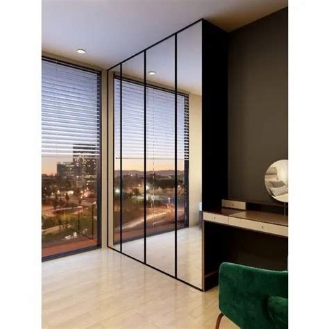 Mirror Finish Glass Wardrobe, For Home,Hotel at Rs 850/square feet in ...