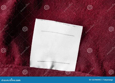 Blank clothes label stock photo. Image of synthetics - 122784392