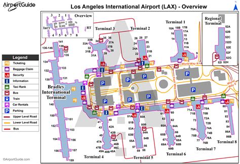 the los angeles international airport lax overview map