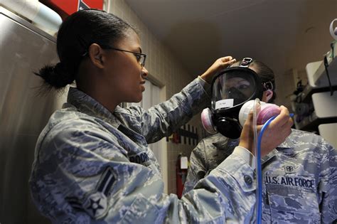 Bio flight conducts gas mask fit test training > Minot Air Force Base > Article Display