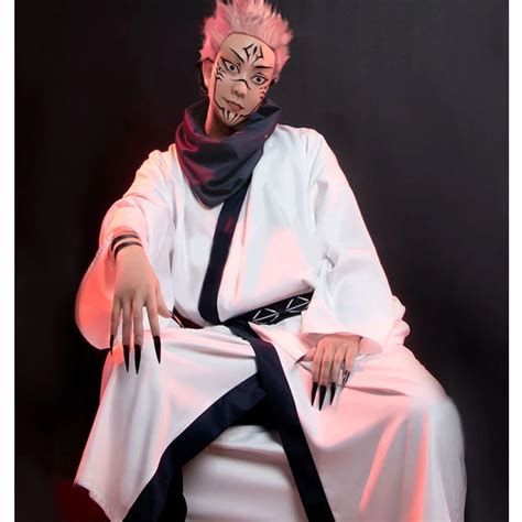 Anime Jujutsu Kaisen Ryomen Sukuna Cosplay Traje De Kimono Festa De Halloween Peruca | Shopee Brasil