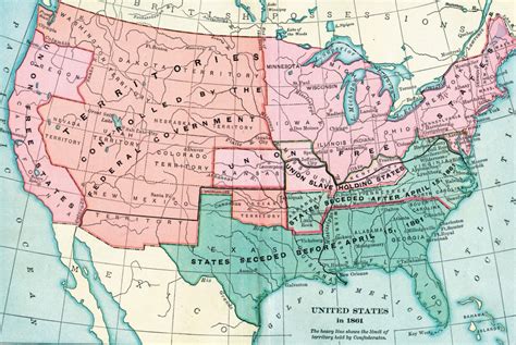 United States Map 1861