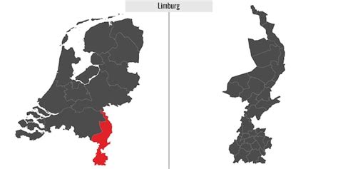 Premium Vector | Map of limburg region of netherlands