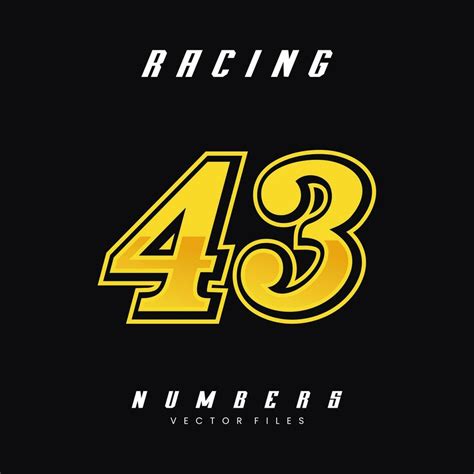 Racing Number 43 Vector Design Template 27569434 Vector Art at Vecteezy