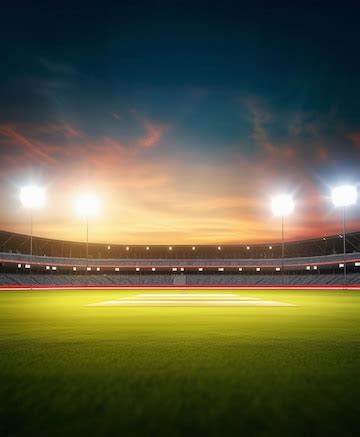 Cricket stadium night with floodlight background | Premium AI-generated ...