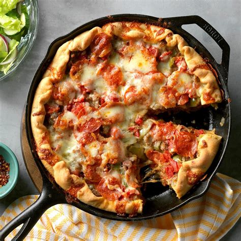 Delicious Deep-Dish Sausage Pizza