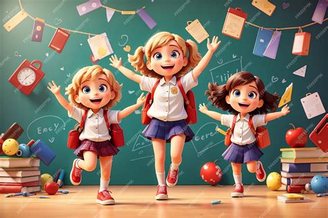 Premium AI Image | Back to school background with happy children