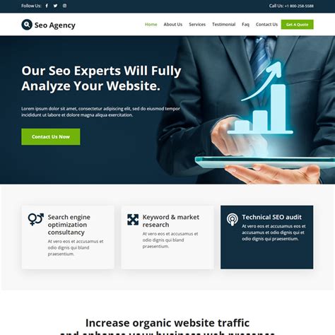 SEO agency responsive website design template