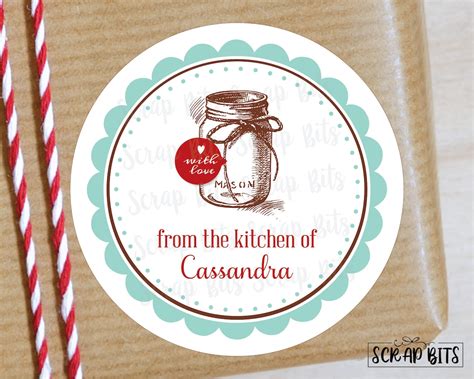 Personalized Baking Labels . From the Kitchen Of Stickers . | Etsy