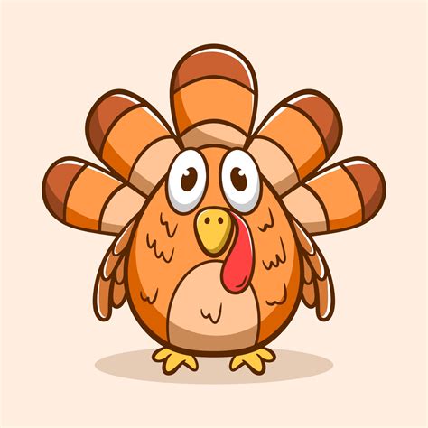 Cute hand drawn thanksgiving turkey cartoon character 11743289 Vector ...