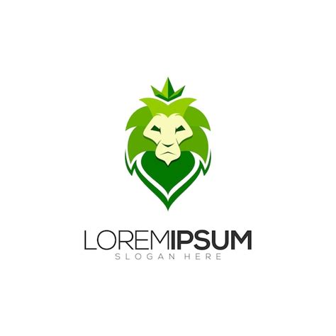 Premium Vector | Green lion premium logo