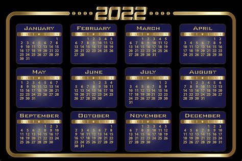 Download Calendar, 2022, Year. Royalty-Free Vector Graphic - Pixabay