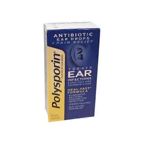 Polysporin Plus Pain Relief Antibiotic Ear Drops (15 ml) - Instacart