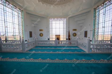 Premium Photo | Hall inside the mosque a place for prayer