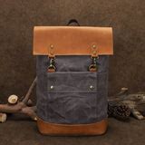 Waxed Canvas Backpack Waterproof for Camera Laptop - Woosir