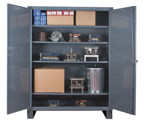 DURHAM MFG Heavy Duty Storage Cabinet, Gray, 78" H X 72" W X 24" D, Assembled - 16D695|HDC ...