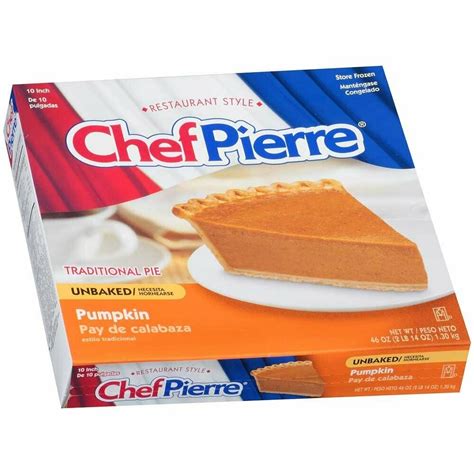 * Chef Pierre Unbaked Pumpkin Pie 10"