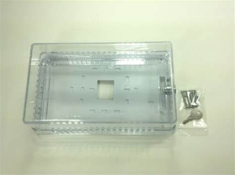 Clear Plastic Thermostat Cover Box w/ Key Lock Tamper Proof Large Tstat Guard | eBay