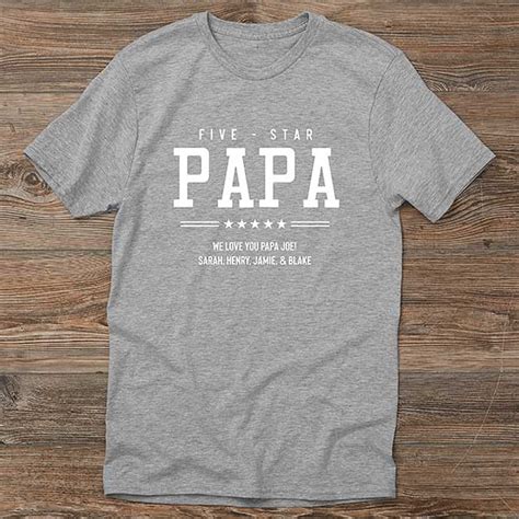 Five Star Grandpa Personalized Men's Shirts