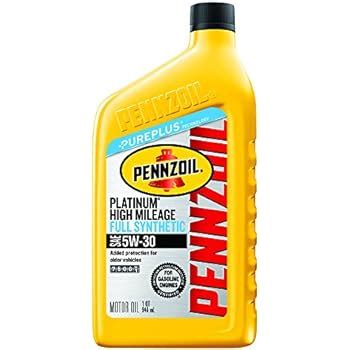 Amazon.com: Pennzoil Platinum High Mileage Full Synthetic Motor Oil 5W ...